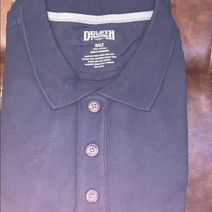 A blue long sleeve shirt